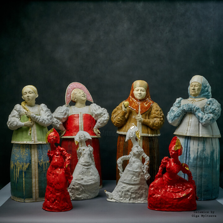 Scultura intitolato "Seasons" da Oly Miltys, Opera d'arte originale, Ceramica