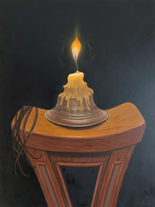 Kiss in the dark 50x40cm, oil painting 绘画, 15.8x11.8 in