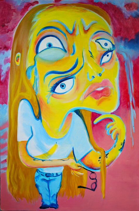 Self Portrait 绘画, 23.5x15.7 in