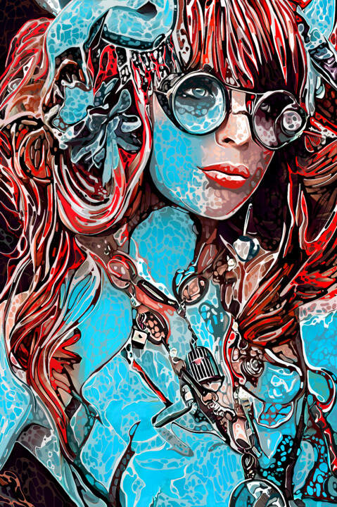 Red Lips 绘画, 47.2x31.5 in