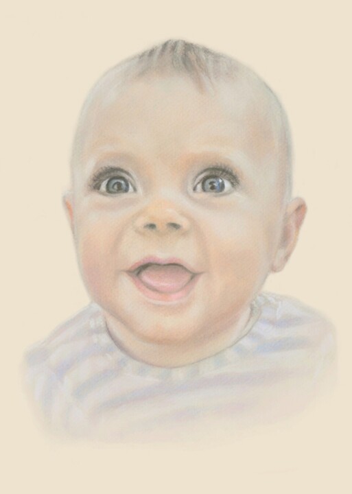 Dibujo titulada "Pastel 029" por Pracownia Portretu, Obra de arte original, Pastel