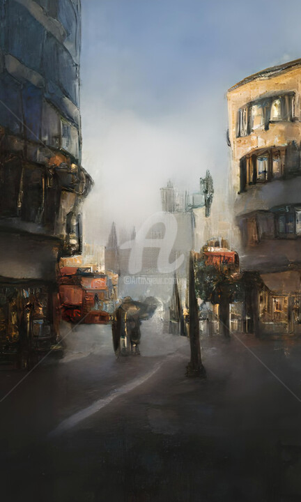Burgos - Entremercados 数字艺术, 19.7x11.8 in