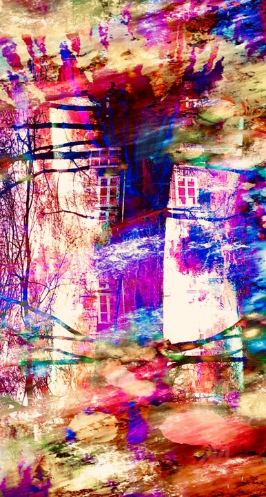 Surrealistisches Haus im Wald 摄影