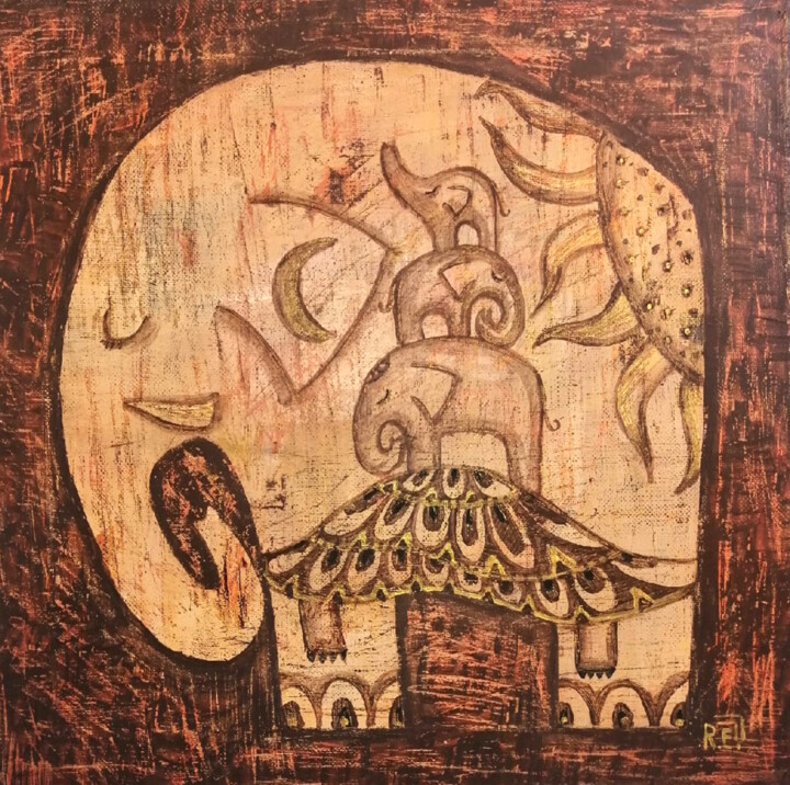 Сотворение мира 绘画, 19.7x19.7 in