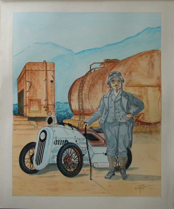 dessin moto 图画, 26.8x22.8 in