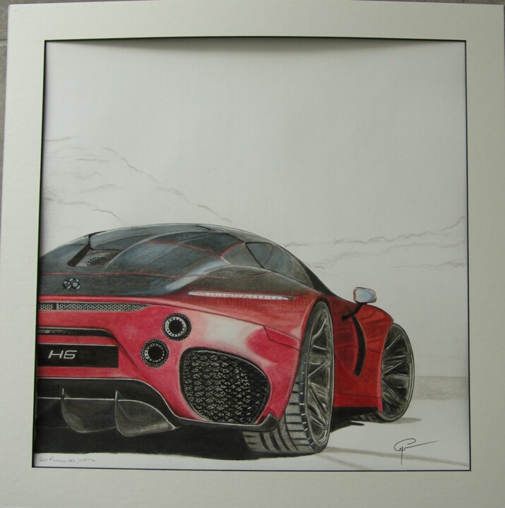 dessin voiture H6 julietta de lee rosario 图画, 19.7x19.7 in
