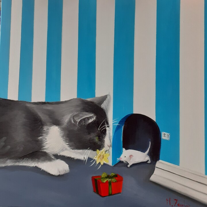 Per il mio piccolo amico 绘画, 15.8x15.8 in