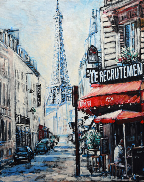 Peinture intitulée "Le Recrutement and…" par Ana Smarz, Œuvre d'art originale, Acrylique