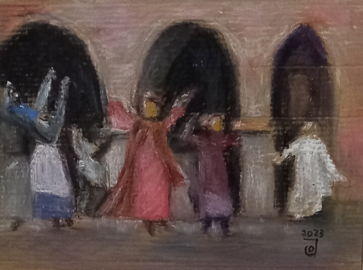 Fira de L'Aixada (Manresa,Barcelona) 绘画, 7.9x10.6 in