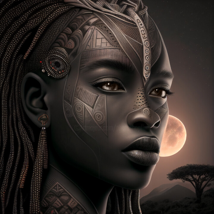 Digital Arts titled "Ezro Kapri" by China Alicia Rivera, Original Artwork, AI generated image