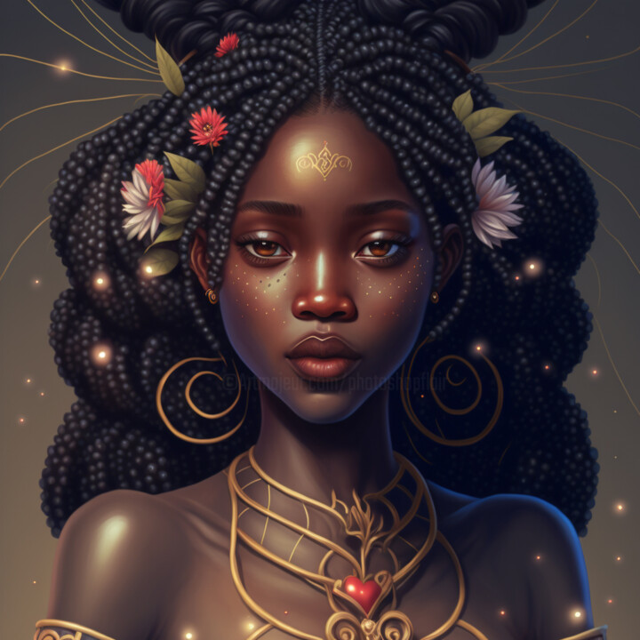 Digital Arts titled "Kiara Leona" by China Alicia Rivera, Original Artwork, AI generated image
