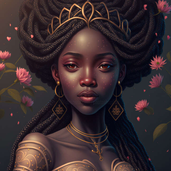 Digital Arts titled "Sandra Andreas" by China Alicia Rivera, Original Artwork, AI generated image
