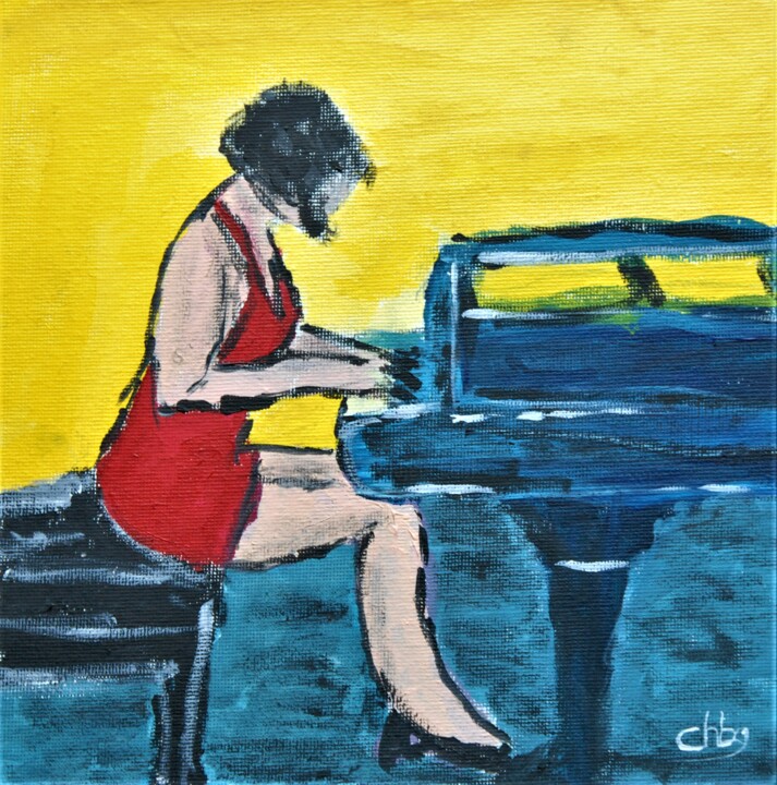 Yuja Wang 01 绘画, 7.9x7.9 in