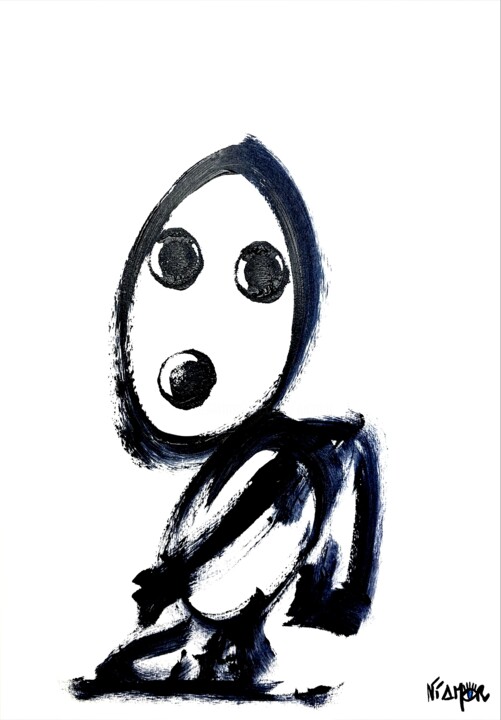 Paper Boy 绘画, 16.5x11.4 in