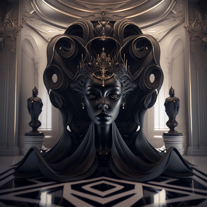 Digital Arts titled "Center Piece" by China Alicia Rivera, Original Artwork, AI generated image