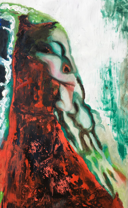 Malerei mit dem Titel "The Empress" von Sarita Nanni, Original-Kunstwerk, Öl