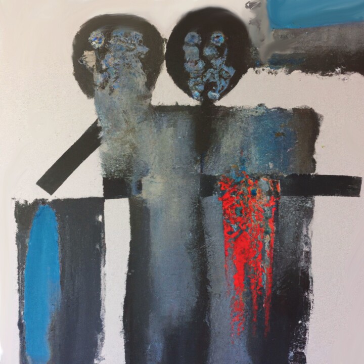 Me and me 绘画, 55.1x55.1 in