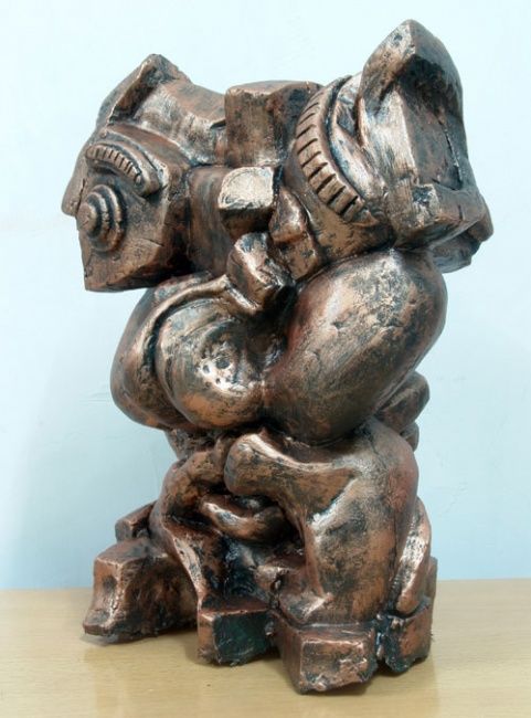 Sculptuur getiteld "时间的脸" door Lin Chu, Origineel Kunstwerk