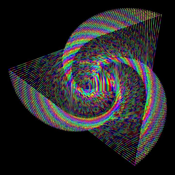 数字艺术 标题为“Triangular Vortex #…” 由Jeb Gaither, 原创艺术品, 2D数字工作