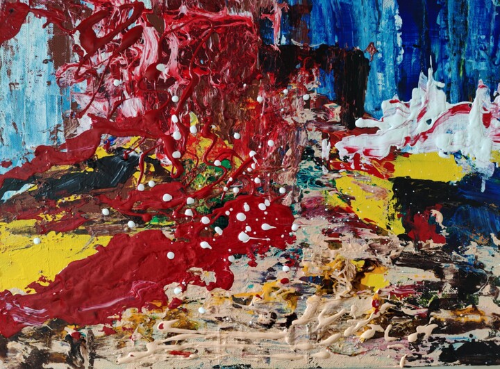 Painting titled "Casting a spell" by Atignas Art, Original Artwork, Acrylic Mounted on Wood Stretcher frame