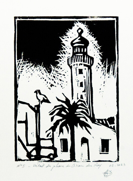Phare du Grau du Roy (détail) 印花与版画, 12.6x9.5 in