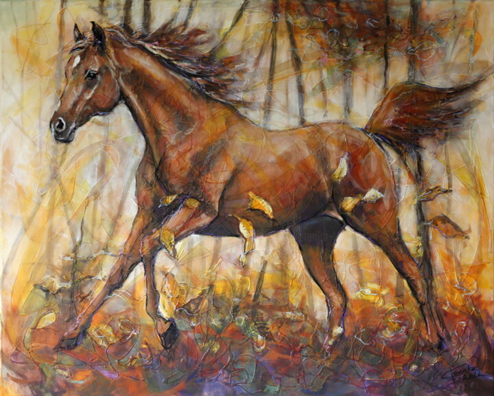 Morning run 绘画, 31.5x39.4 in
