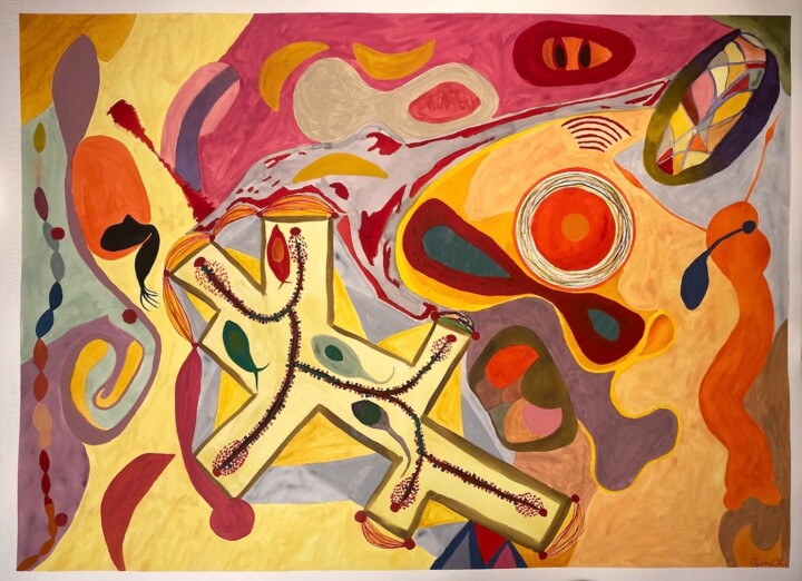 Airdrome 绘画, 21.3x29.9 in