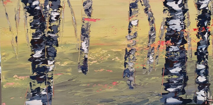 Mysty forest 2 绘画, 11.8x23.6 in
