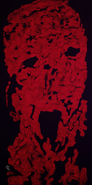 Fear 绘画, 39.4x19.7 in