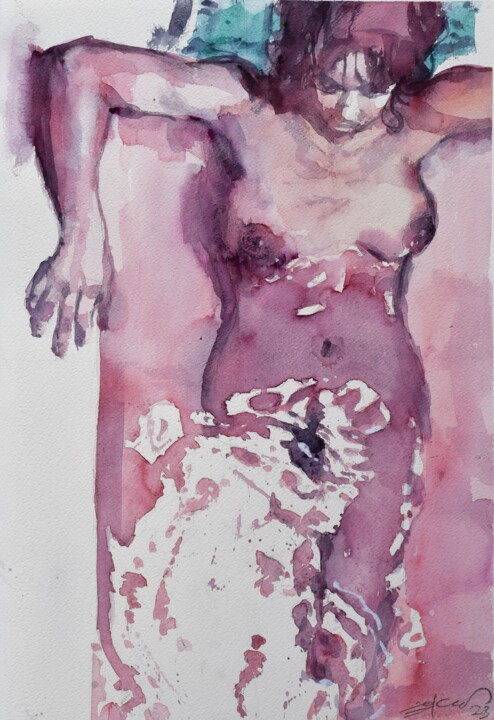 Pittura intitolato "Reflections" da Goran Žigolić (watercolors), Opera d'arte originale, Acquarello