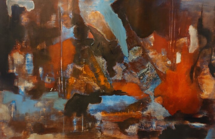 la grogne est là si presente!! 绘画, 26.4x39.4 in