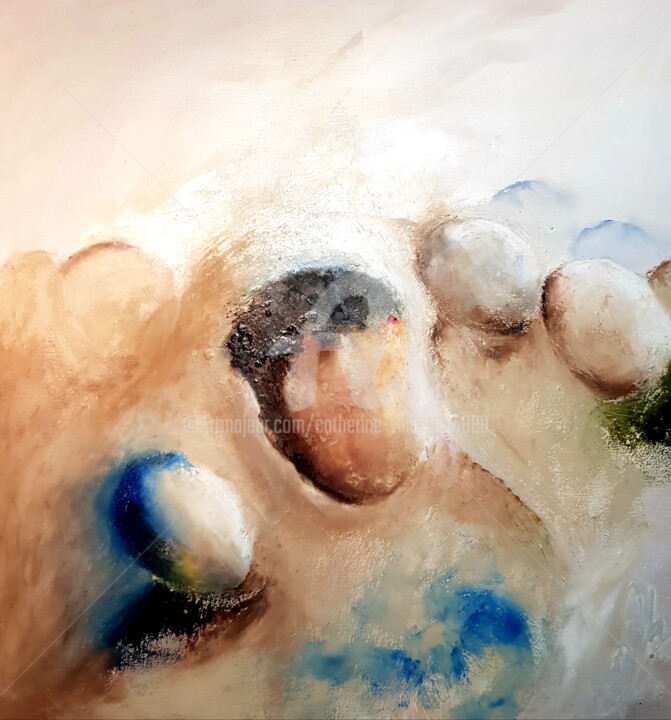 TRAVERSE LE SOUVENIR ET REGARDE LA BAS AU LOIN" _ 80 x 80 cm