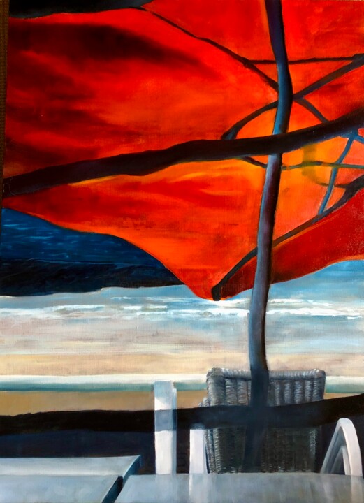 Peinture intitulée "Geste Furtif de l'I…" par Catherine Chesneau, Œuvre d'art originale, Huile Monté sur Châssis en bois