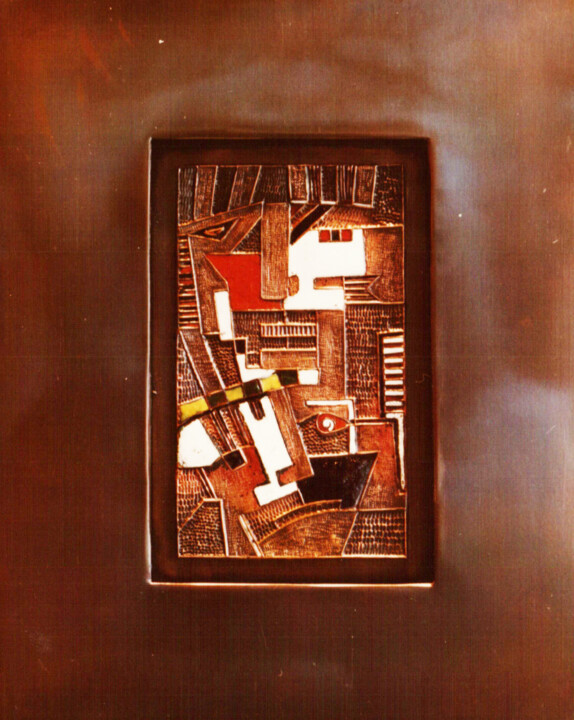 Cubist composition 雕塑, 0.2x3.9 in