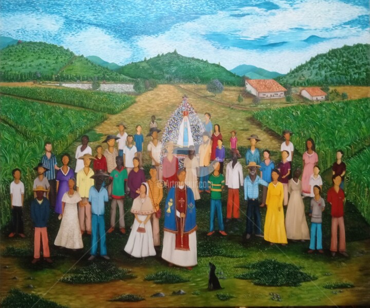 Procissão antes da colheita 绘画, 39.4x47.2 in
