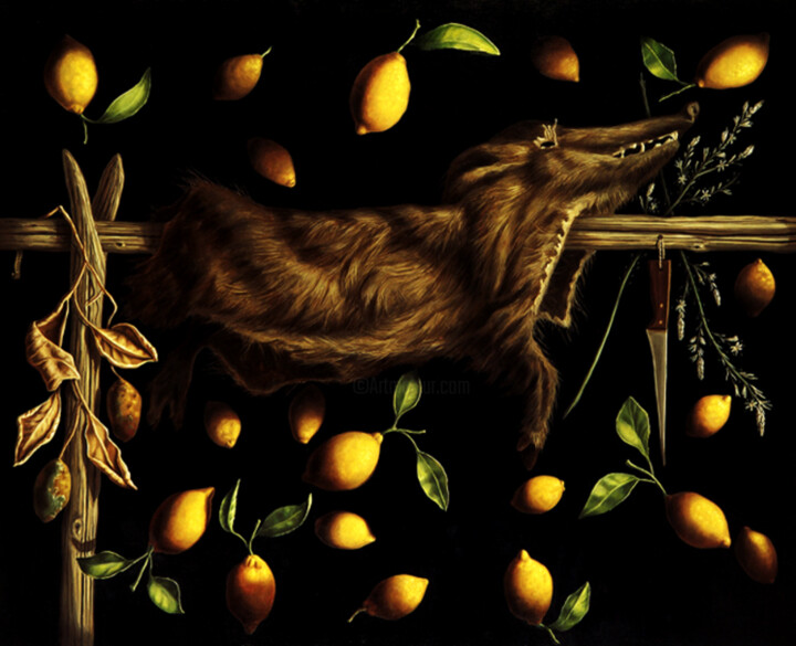 LA NUIT TRANSFIGURÉE 绘画, 51.2x63 in