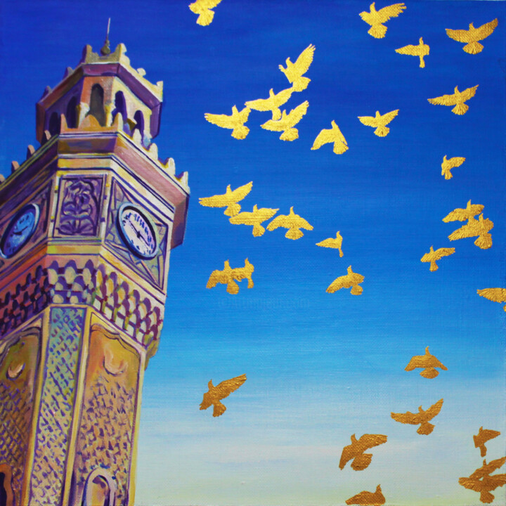 We were taught to be birds 绘画, 19.7x19.7 in