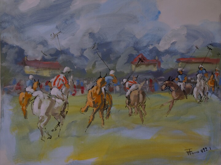 제목이 "Polo-22-03"인 그림 Thierry Faure로, 원작, 구아슈