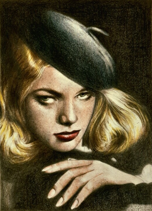 Lauren Bacall 图画, 10.2x7.5 in