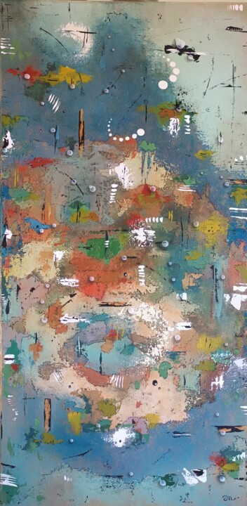 Peinture intitulée "Cosmos" par Emmanuelle Gaillard, Œuvre d'art originale, Acrylique Monté sur Châssis en bois