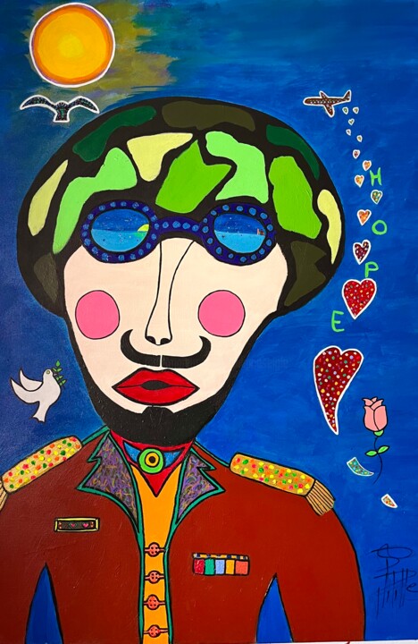 Le soldat de l’espoir 绘画, 35.4x23.6 in