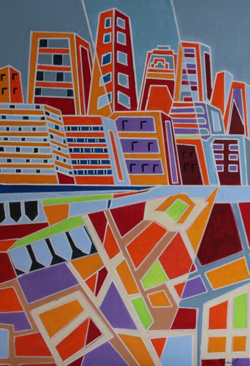 URBAN MAP 绘画, 28.7x19.7 in
