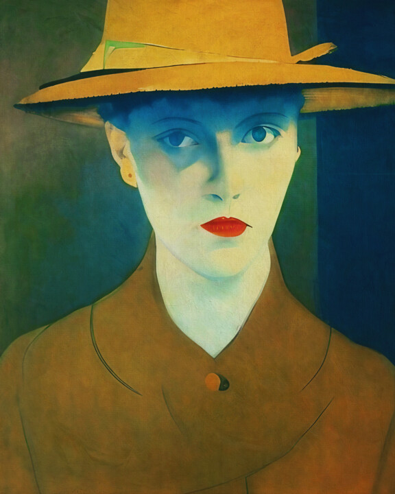 Digitale Kunst getiteld "Woman who looks sus…" door Jan Keteleer, Origineel Kunstwerk, 2D Digital Work