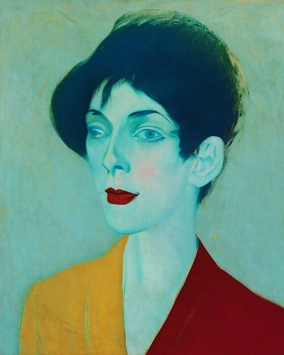 Digital Arts titled "Portrait of a woman…" by Jan Keteleer, Original Artwork, 2D Digital Work