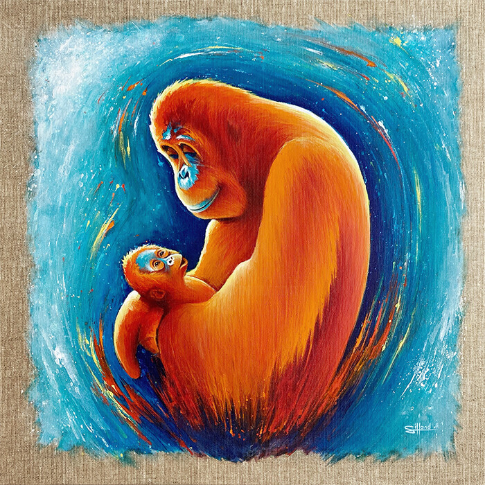 ADMIRATION 绘画, 19.7x19.7 in