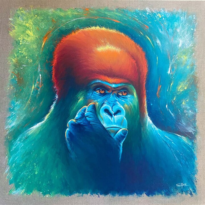 CONTEMPLATIION 绘画, 27.6x27.6 in