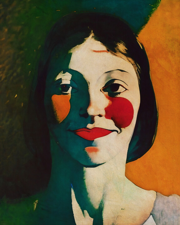 Digital Arts titled "The woman with the…" by Jan Keteleer, Original Artwork, 2D Digital Work