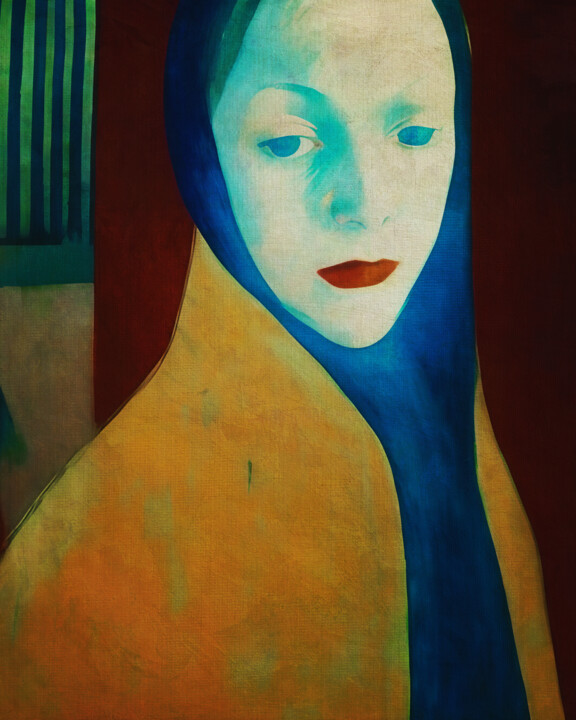 Digital Arts titled "The woman with the…" by Jan Keteleer, Original Artwork, 2D Digital Work