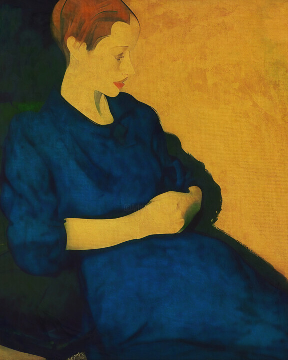 Digital Arts titled "Portrait of a seate…" by Jan Keteleer, Original Artwork, 2D Digital Work