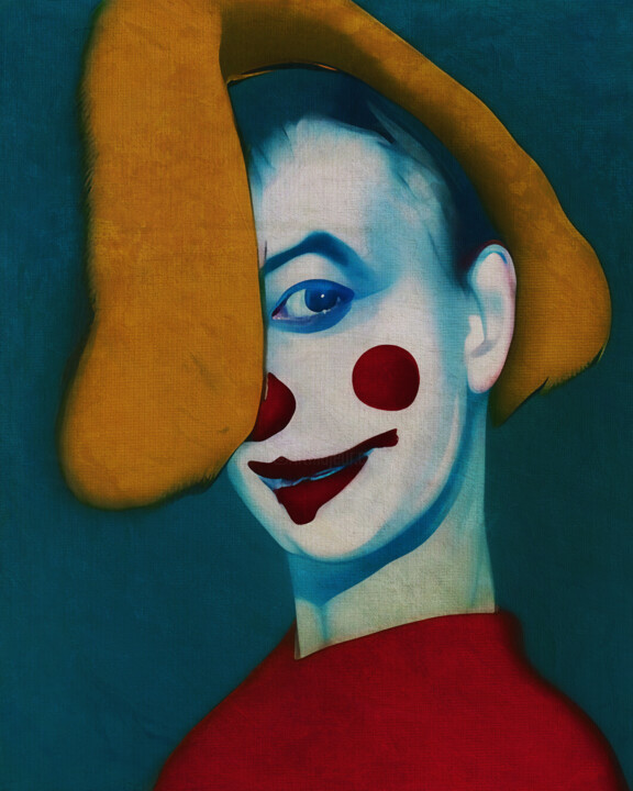 Schilderij getiteld "Man who does not ta…" door Jan Keteleer, Origineel Kunstwerk, Digitaal Schilderwerk
